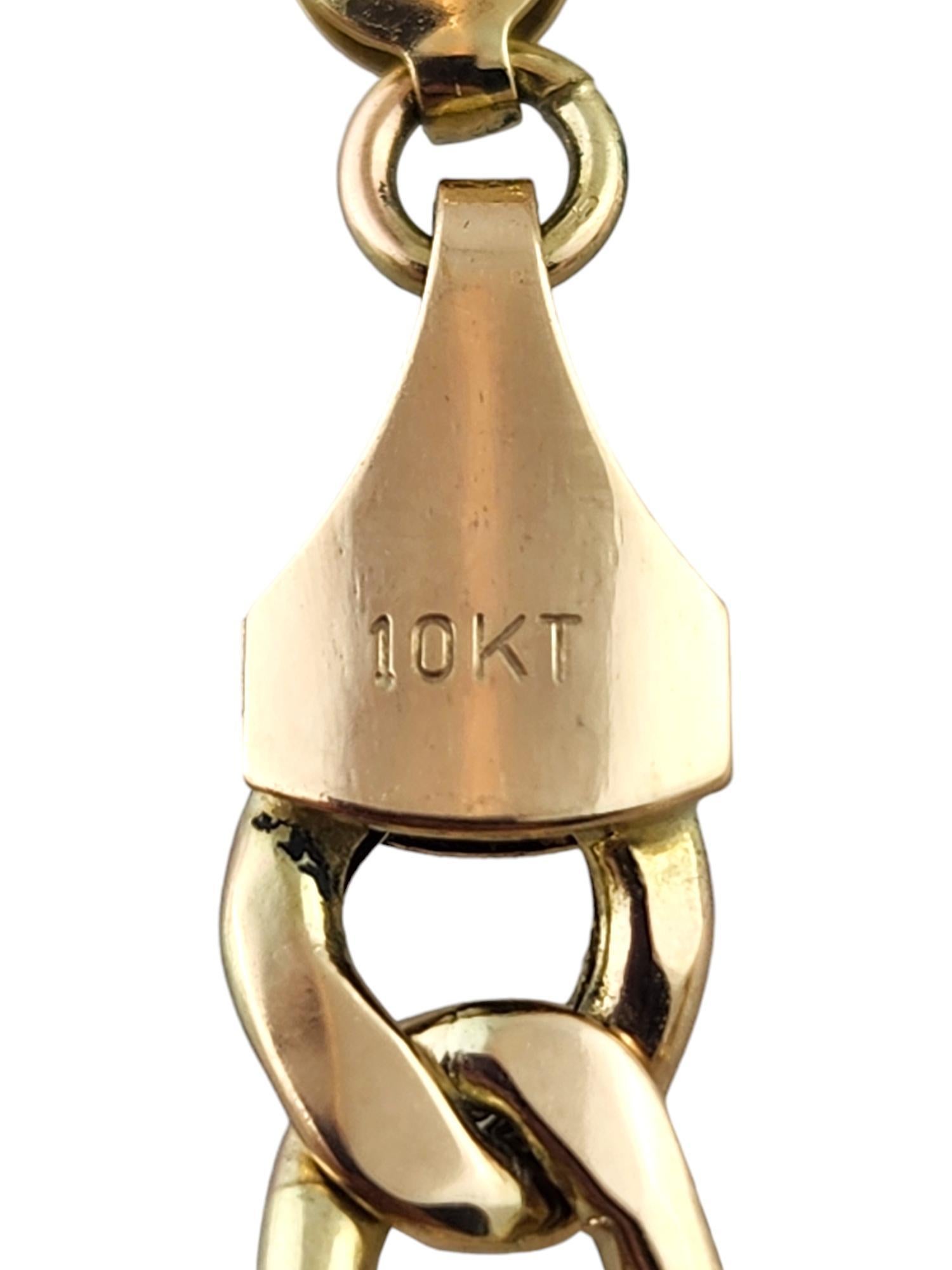 10 Karat Yellow Gold Figaro Chain Link Bracelet #18895 3