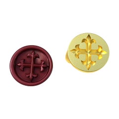 18 Karat Yellow Gold Vermeil Cross Signet Wax Seal Ring For Sale at 1stDibs  | wax stamp ring, signet ring wax seal, wax seal signet ring