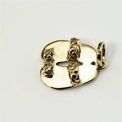 10 Karat Yellow Gold Flip Flops Charm