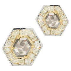 10 Karat Yellow Gold Galaxy Diamond Studs with Halo