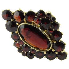 10 Karat Yellow Gold Garnet Ring