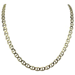 10 Karat Yellow Gold Gucci Mariner Link Chain Necklace