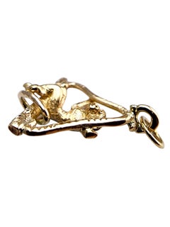 10 Karat Yellow Gold Hanging Monkey on Swing Charm #24259