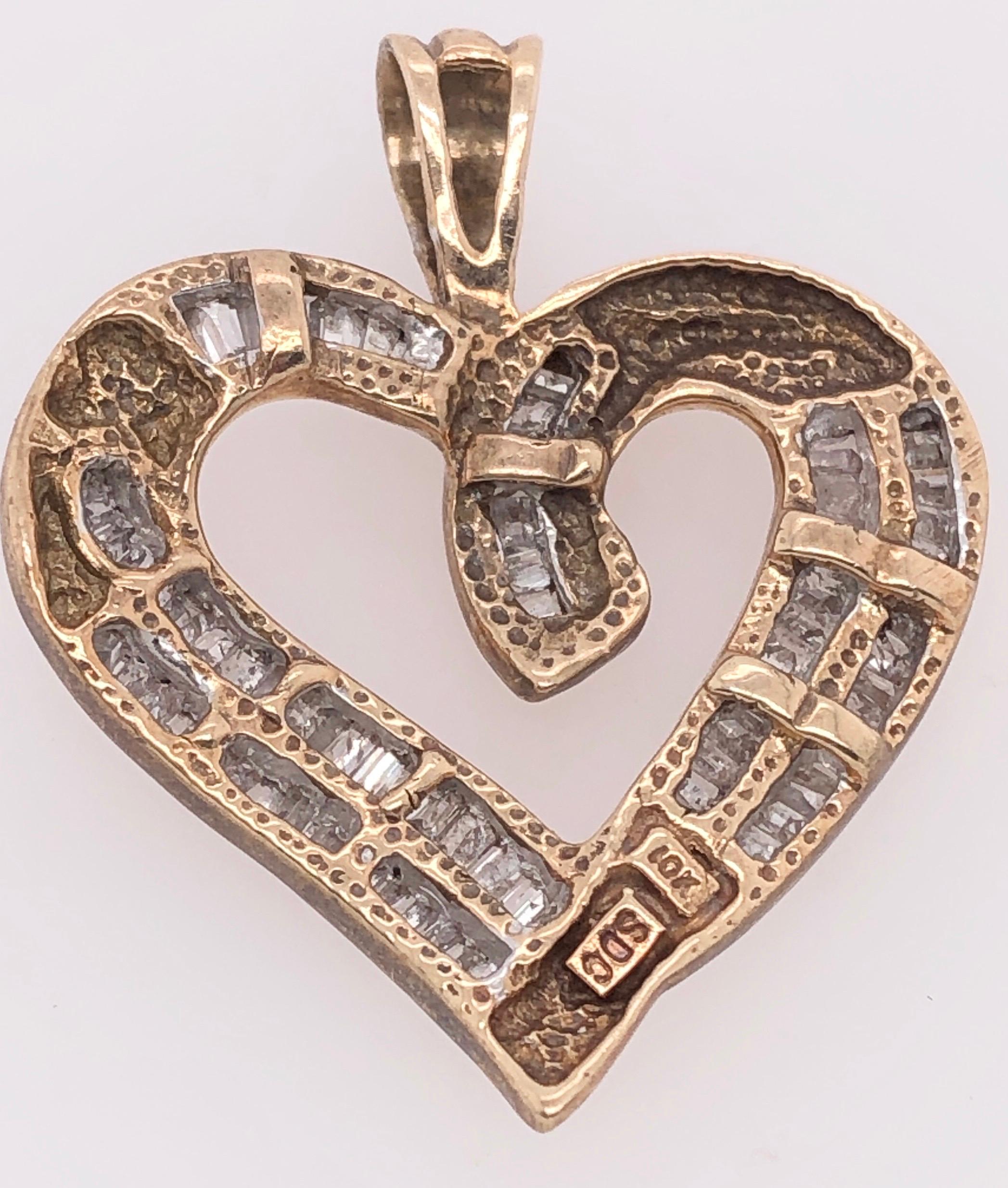 10 karat gold heart necklace