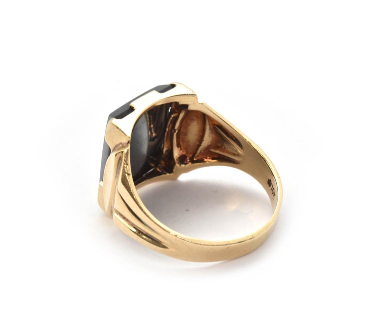 Hematite roman soldier ring meaning top