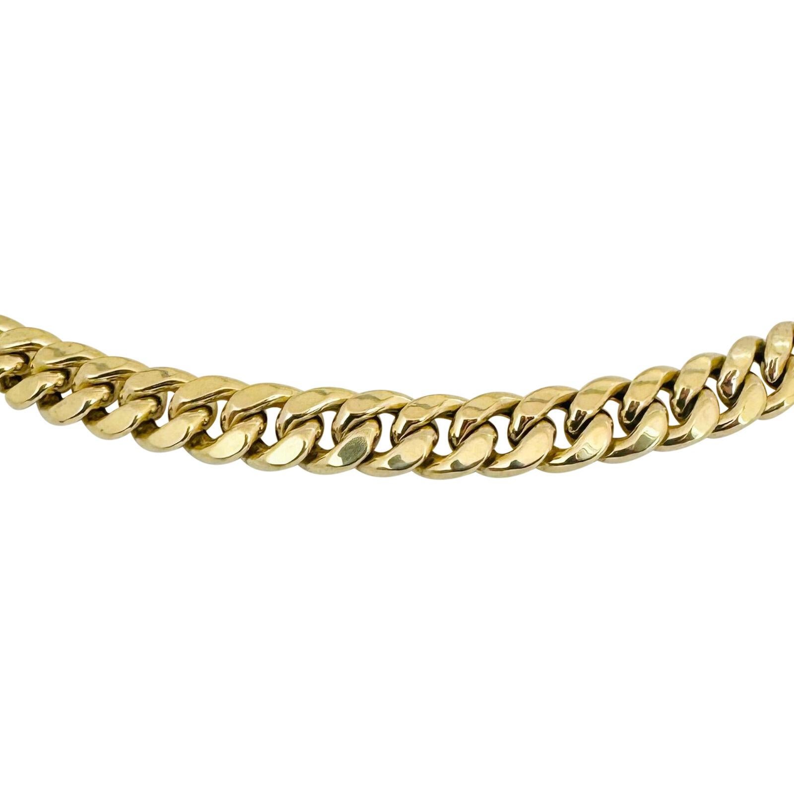 10k Yellow Gold 45.7g Hollow Polished 8.5mm Cuban Curb Link Chain Necklace 22