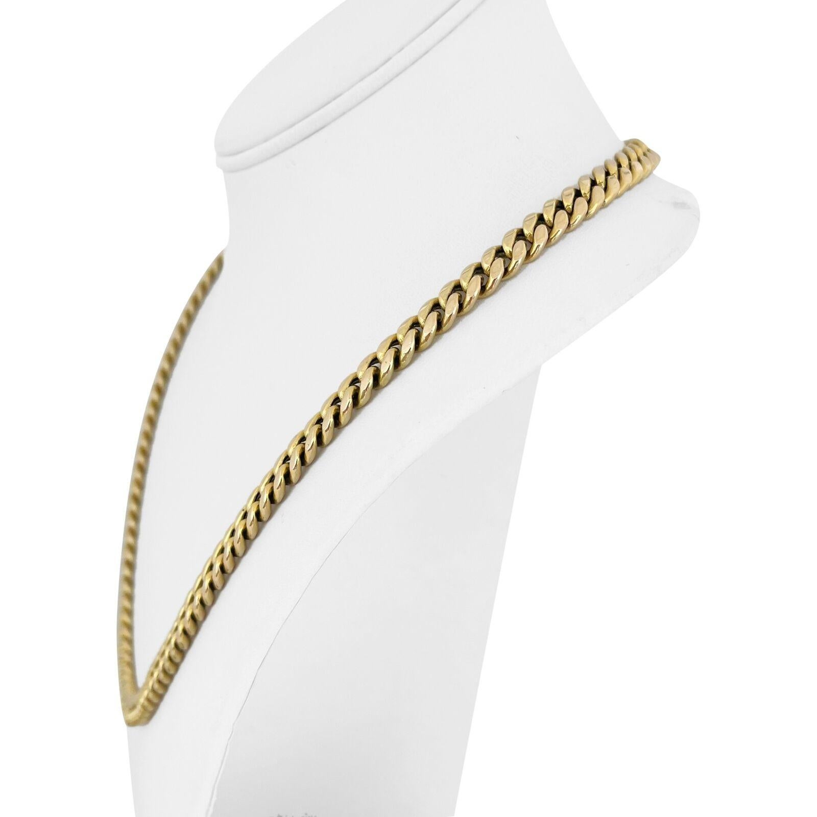 10k Yellow Gold 34.5g Hollow Polished 6.5mm Curb Cuban Link Chain Necklace 22