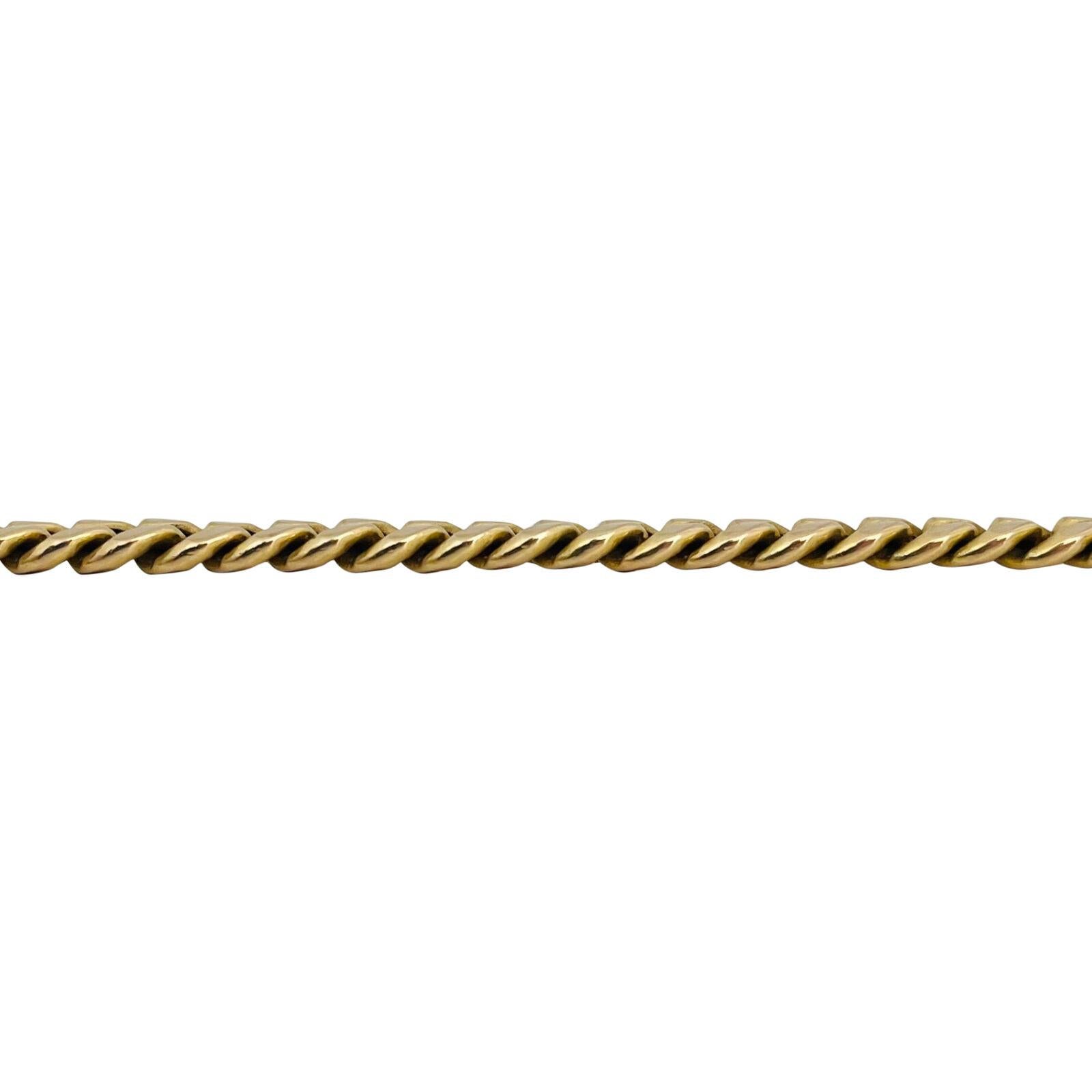 10 Karat Yellow Gold Hollow Polished Curb Cuban Link Chain Necklace In Good Condition In Guilford, CT