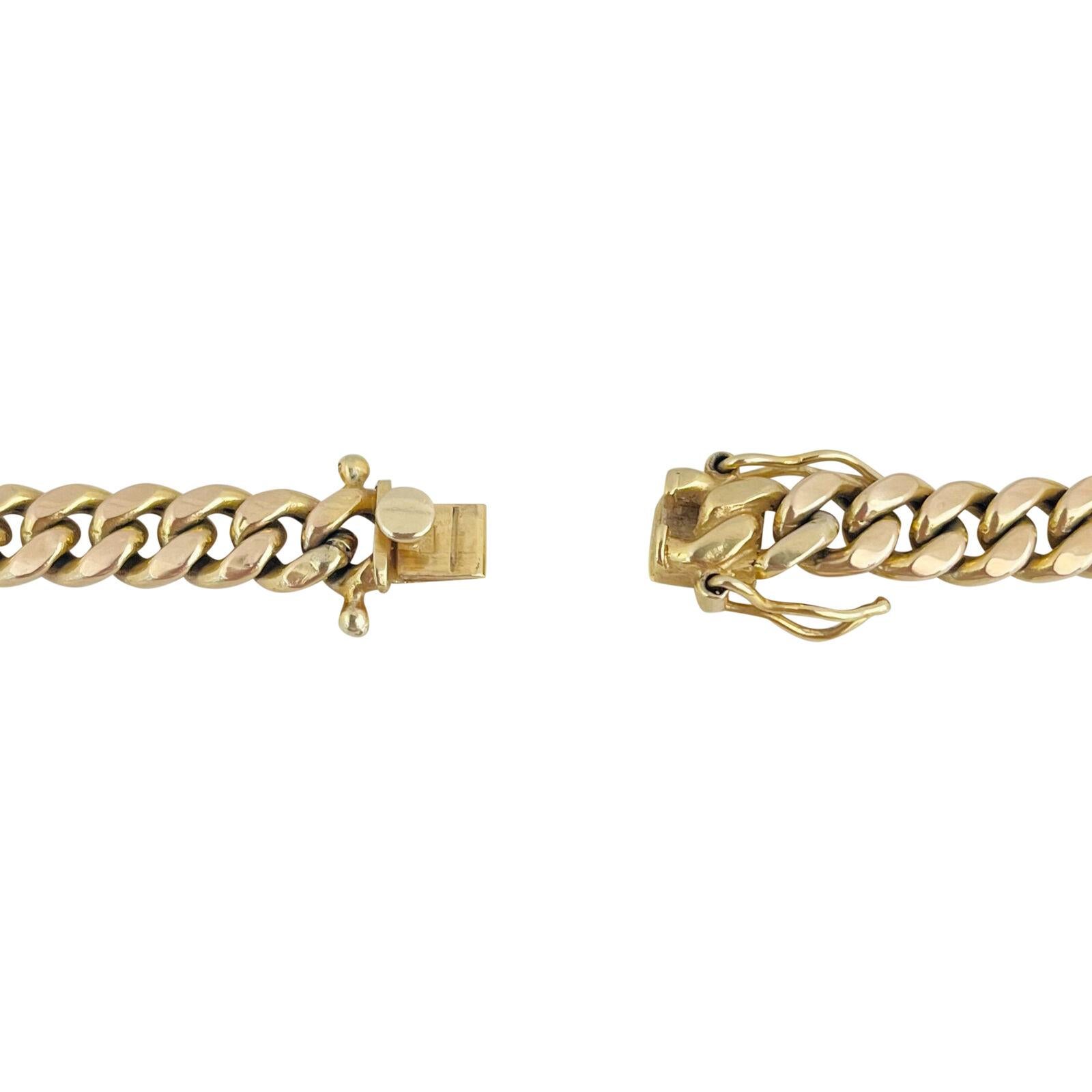 10 Karat Yellow Gold Hollow Polished Curb Cuban Link Chain Necklace 1