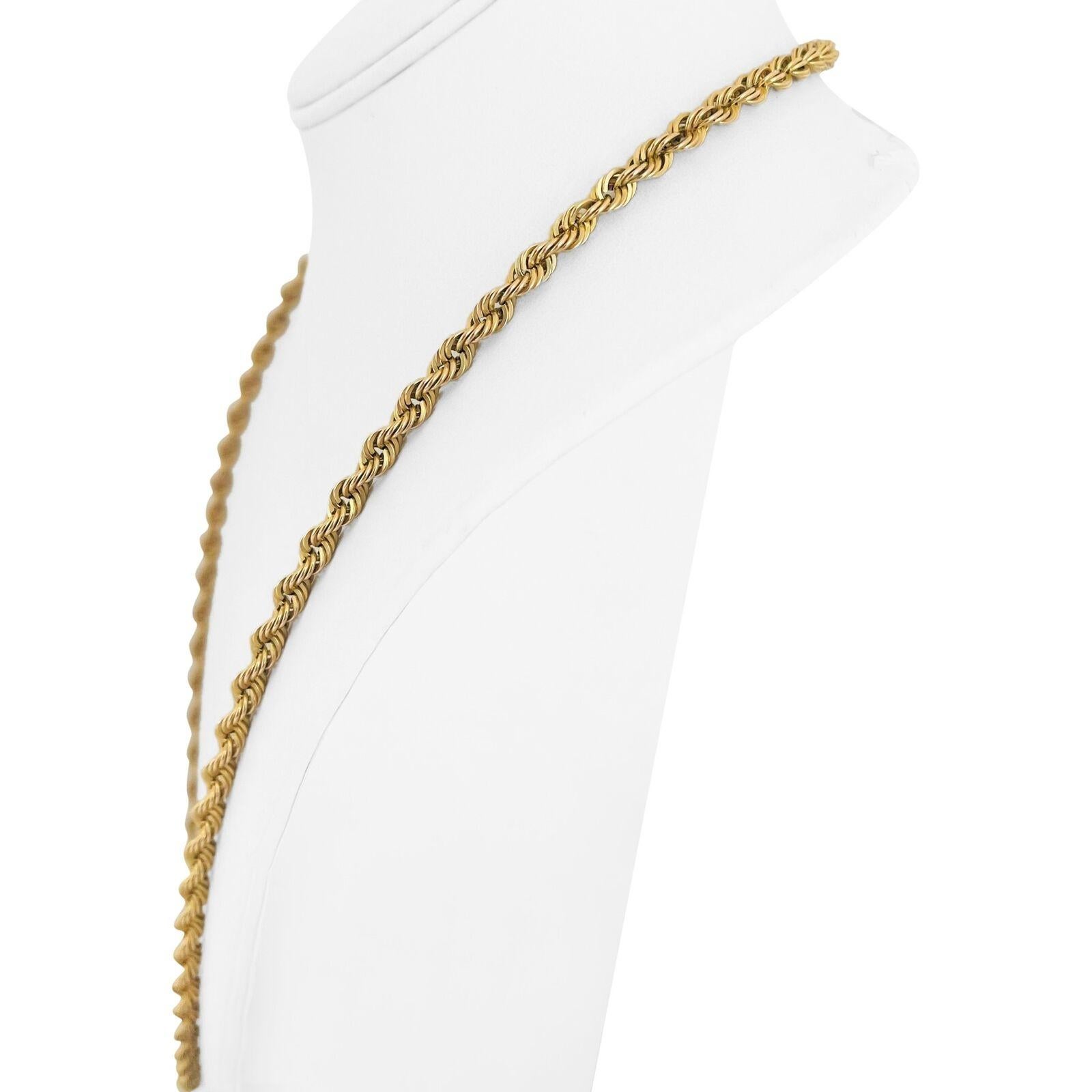 10k Gelbgold 17,5g hohlen 4,5 mm Seil Kette Halskette Türkei 26