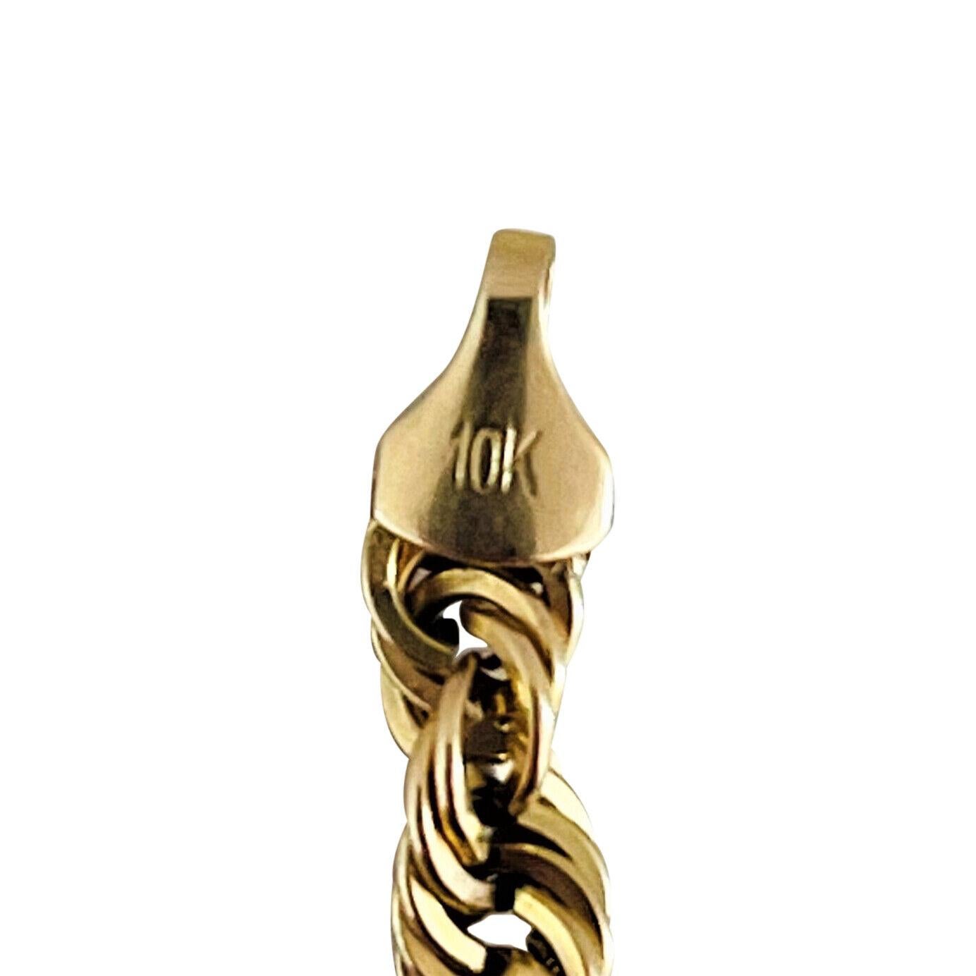 Halskette aus 10 Karat Gelbgold mit hohle Seilkettenkette Türkei 5