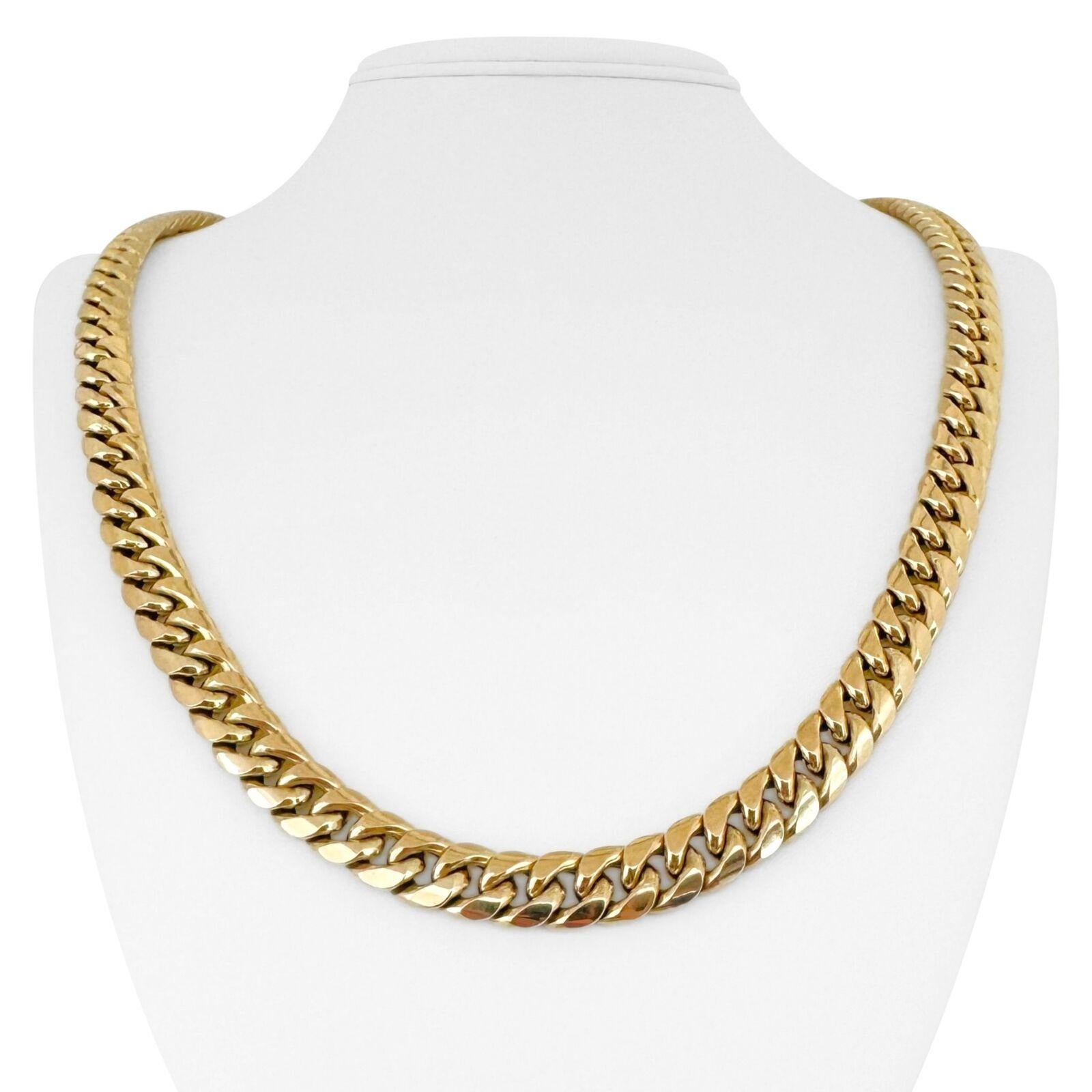 10 Karat Gelbgold Hohl, dicke kubanische Gliederkette Halskette 6