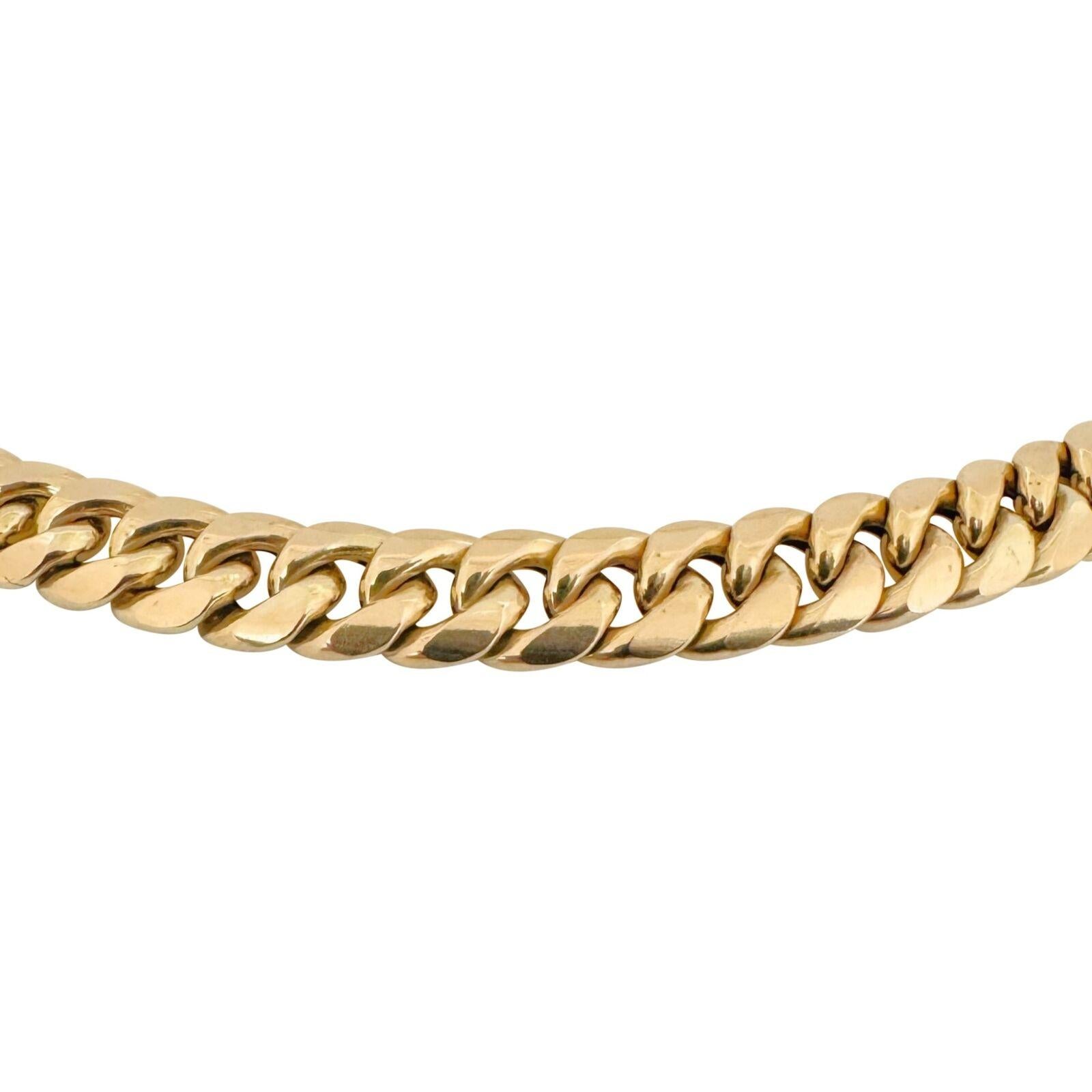 10 Karat Gelbgold Hohl, dicke kubanische Gliederkette Halskette für Damen oder Herren