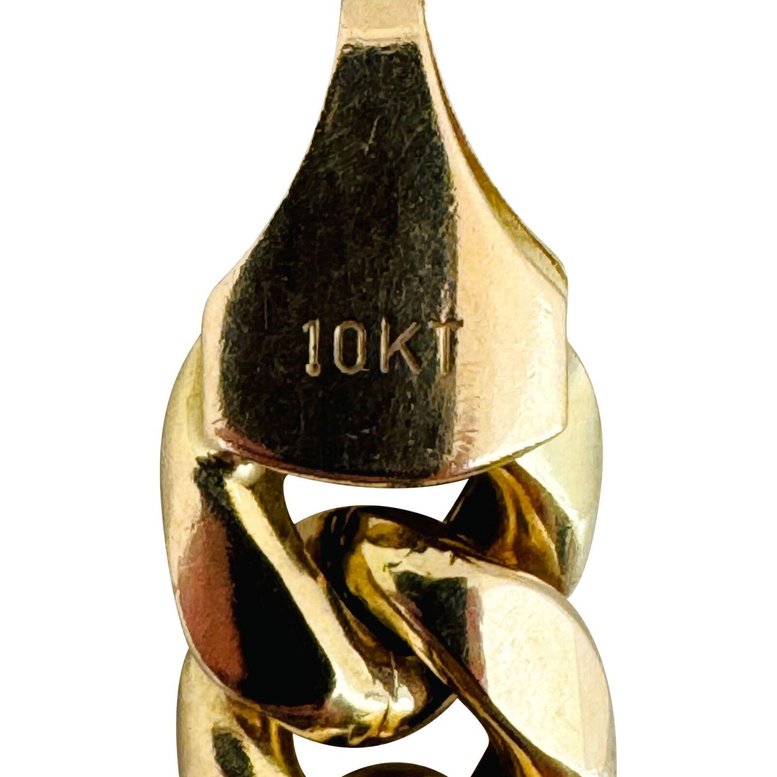 10 Karat Gelbgold Hohl, dicke kubanische Gliederkette Halskette 5