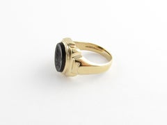 10 Karat Yellow Gold Intaglio Onyx Ring
