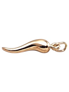 10 Karat Yellow Gold Italian Horn Pendant #24236