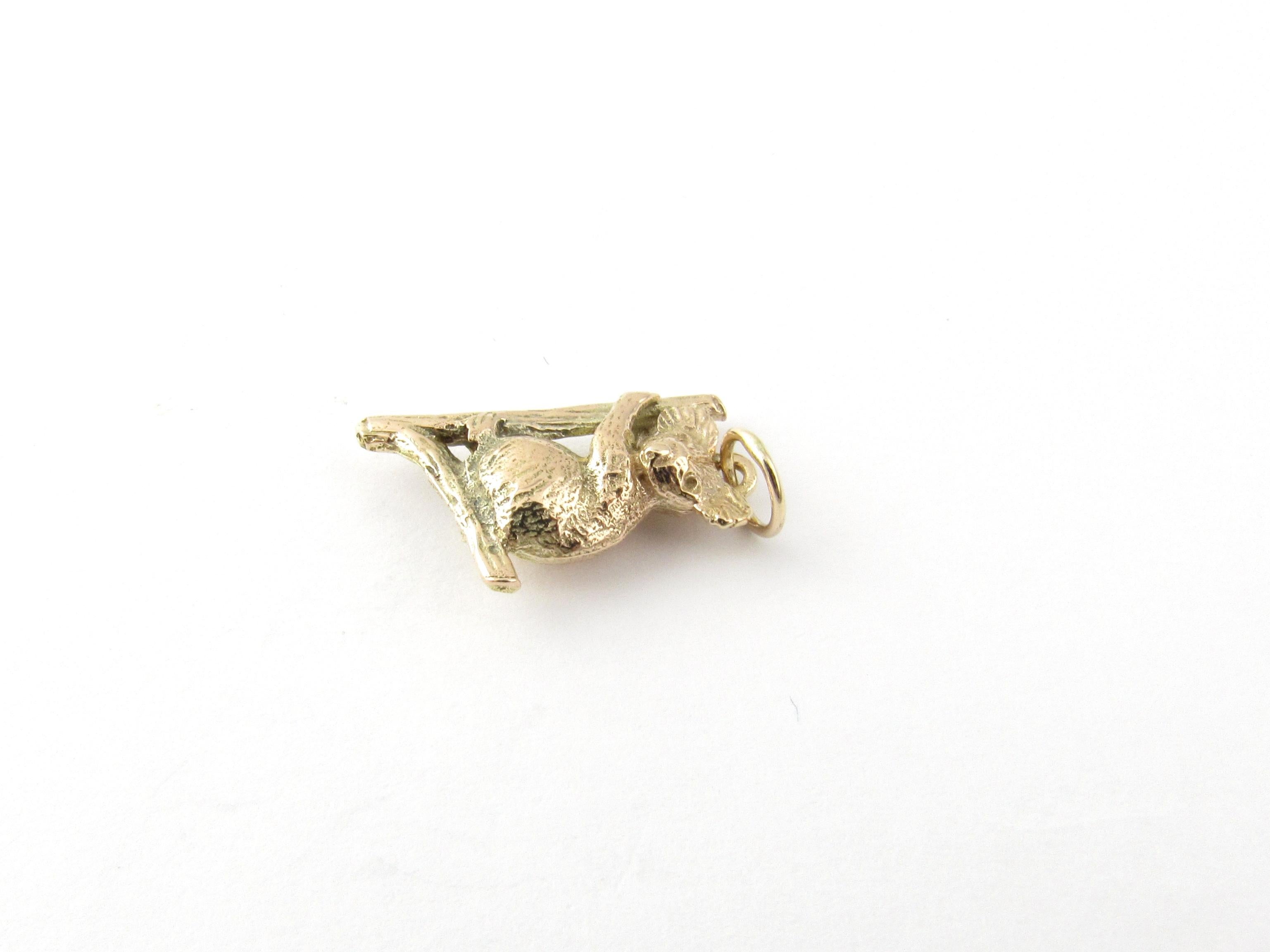 10 Karat Yellow Gold Koala Bear Charm In Good Condition In Washington Depot, CT