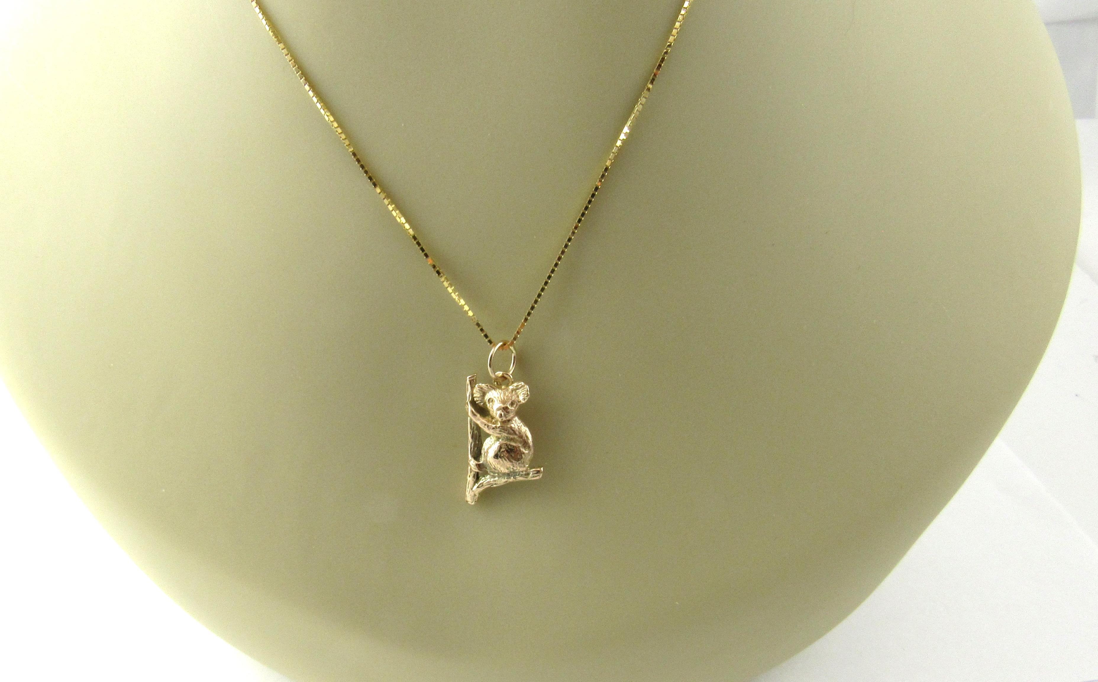 10 Karat Yellow Gold Koala Bear Charm 3