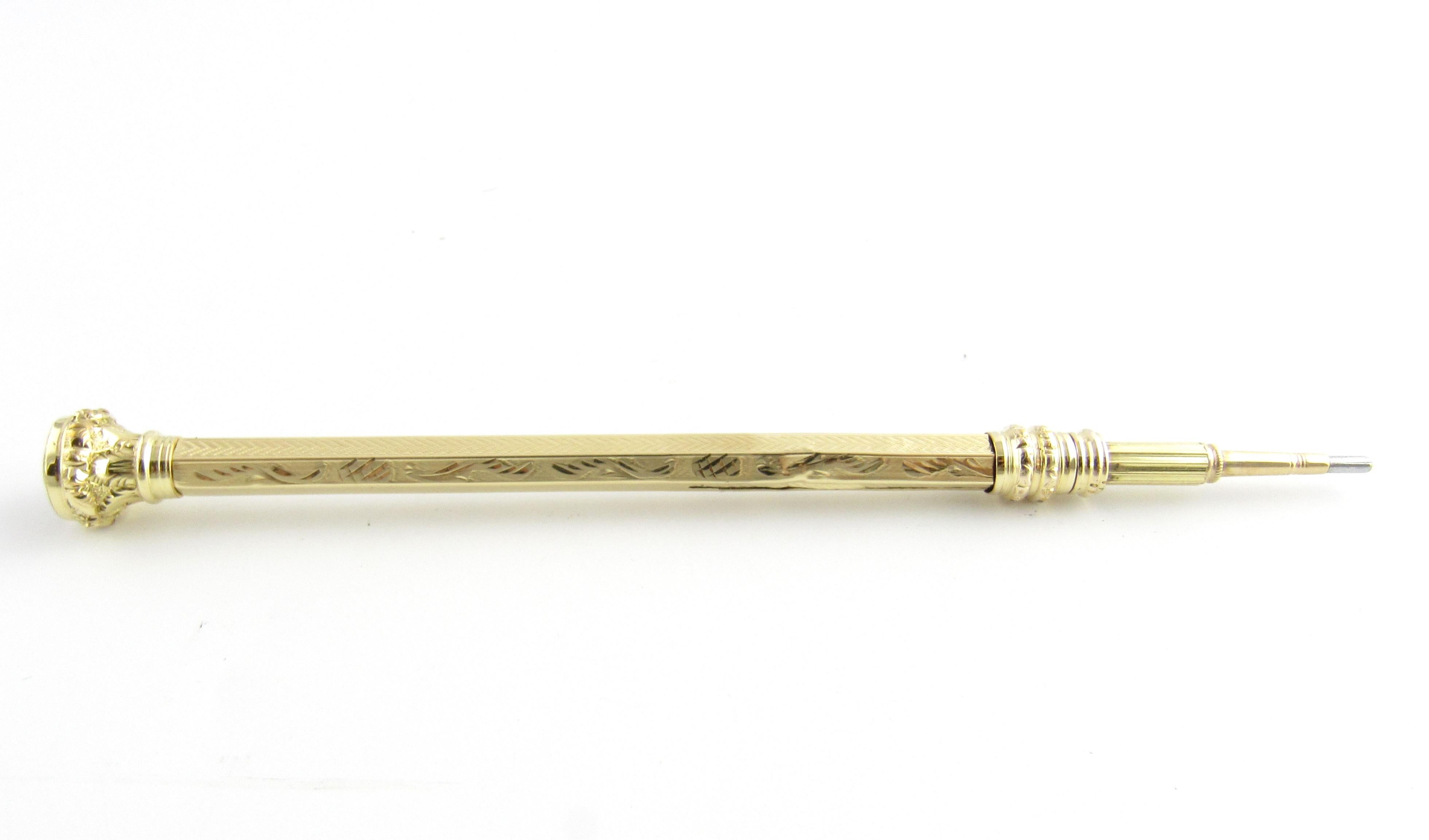 10 Karat Yellow Gold Mechanical Pencil For Sale 1