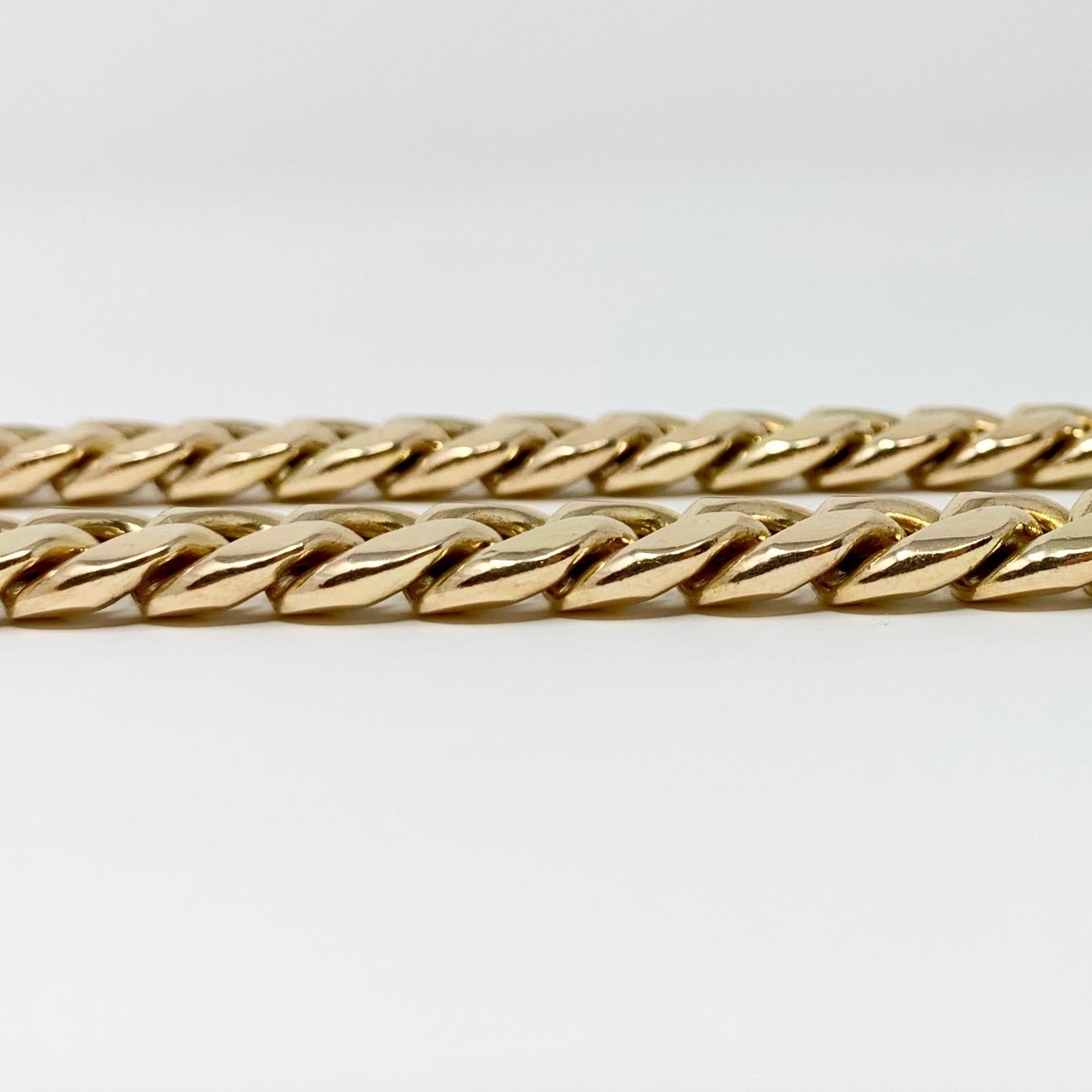 10 Karat Yellow Gold Men's Cuban Curb Link Chain Necklace 2