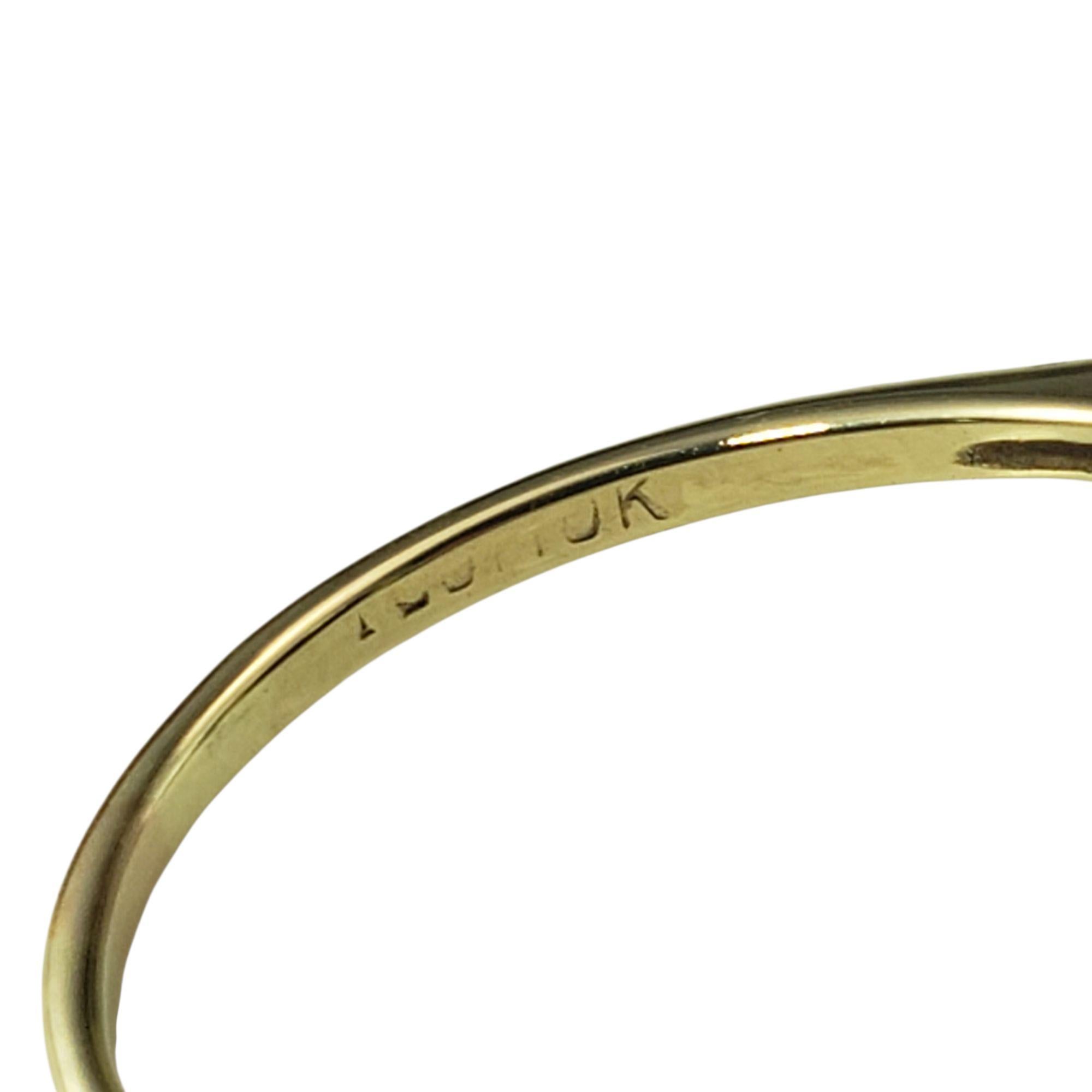 10 Karat Yellow Gold Onyx and Diamond Ring Size 5.25 #21869 en vente 1