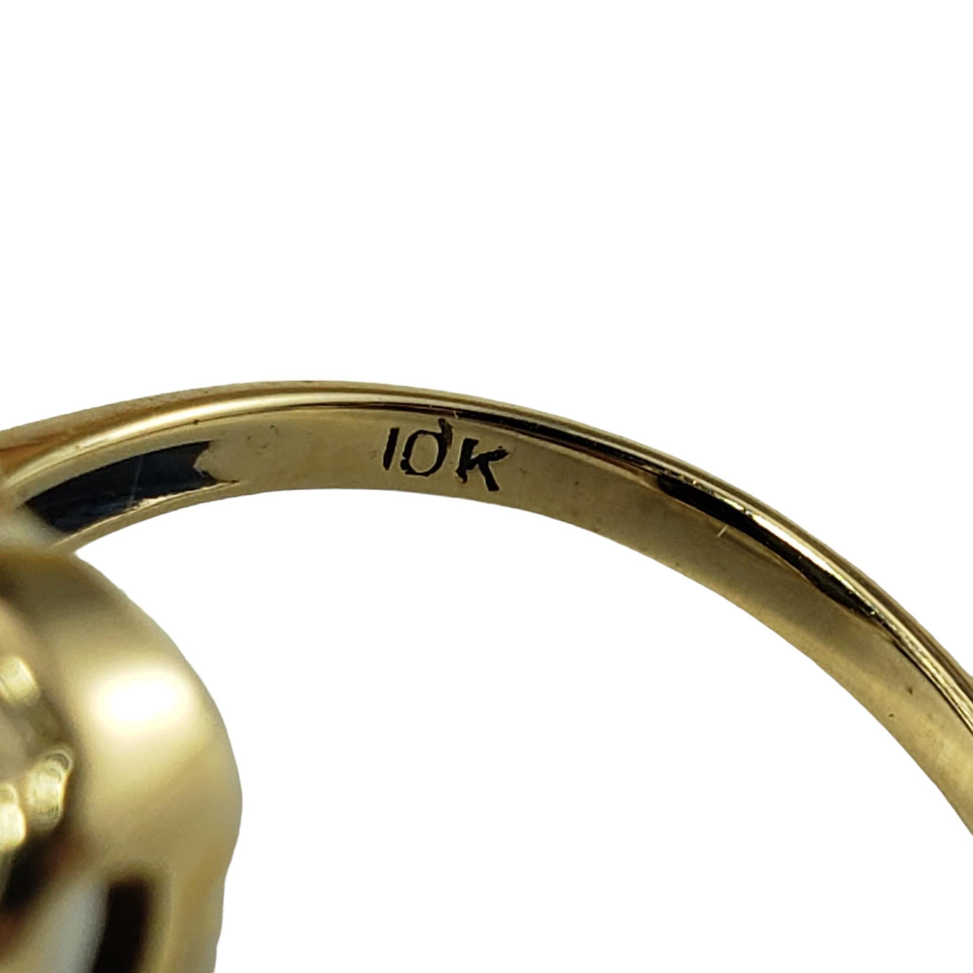 10 Karat Yellow Gold Onyx and Diamond Ring Size 7 #16076 1