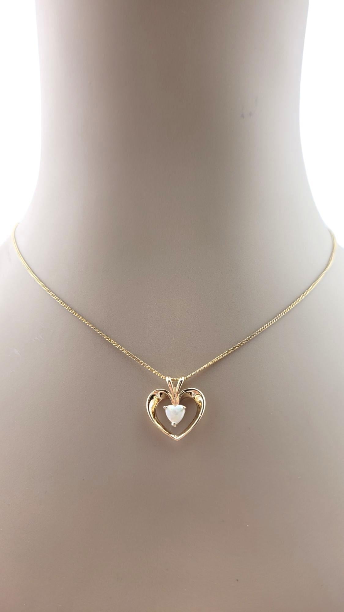 Pendentif cœur ouvert en or jaune 10 carats n° 21134 en vente 5