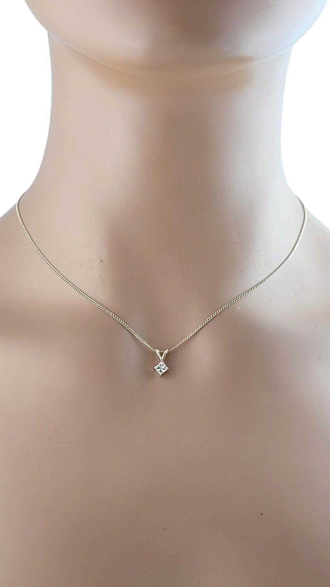 10 Karat Yellow Gold Princess Cut Diamond Pendant #18212 For Sale 3
