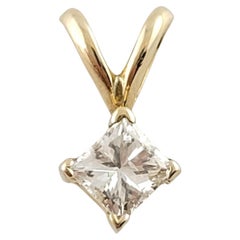10 Karat Yellow Gold Princess Cut Diamond Pendant #18212