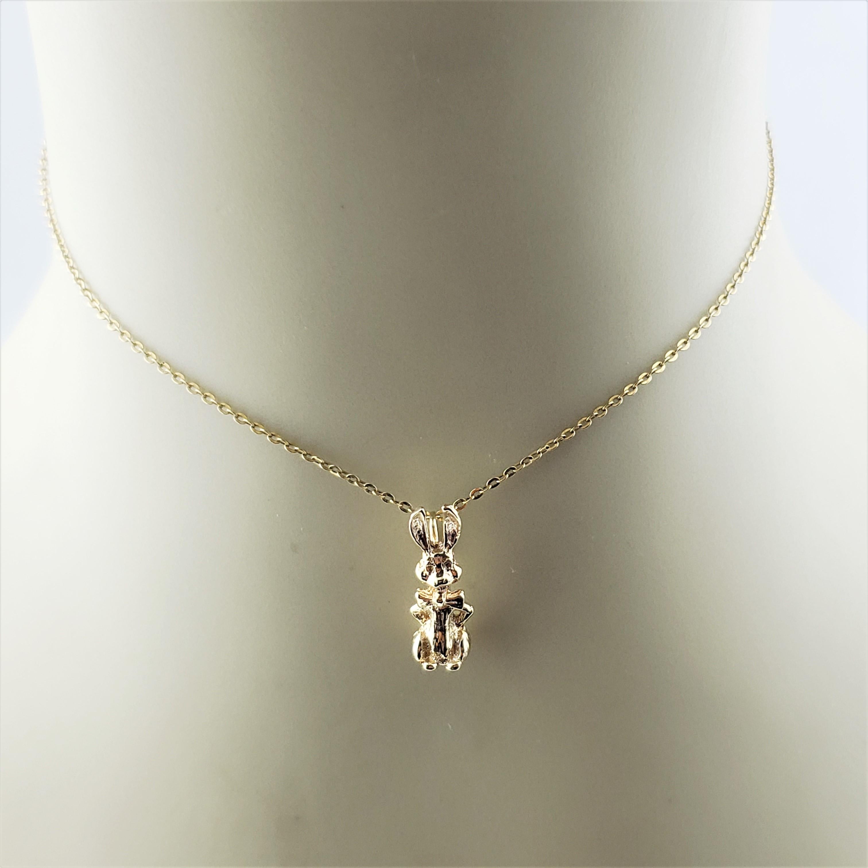 Breloque en or jaune 10 carats en forme de lapin en vente 4
