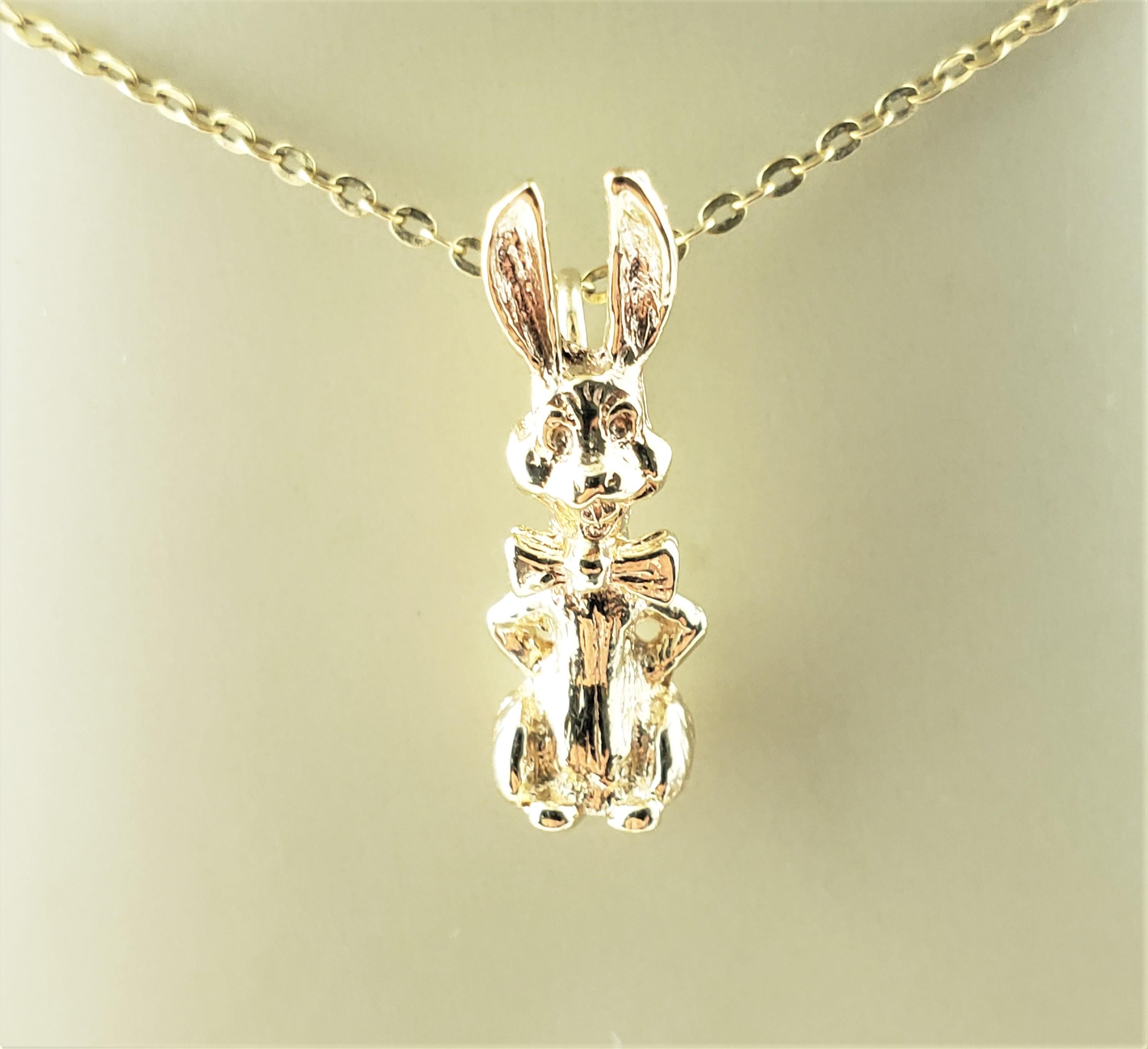 Breloque en or jaune 10 carats en forme de lapin en vente 5