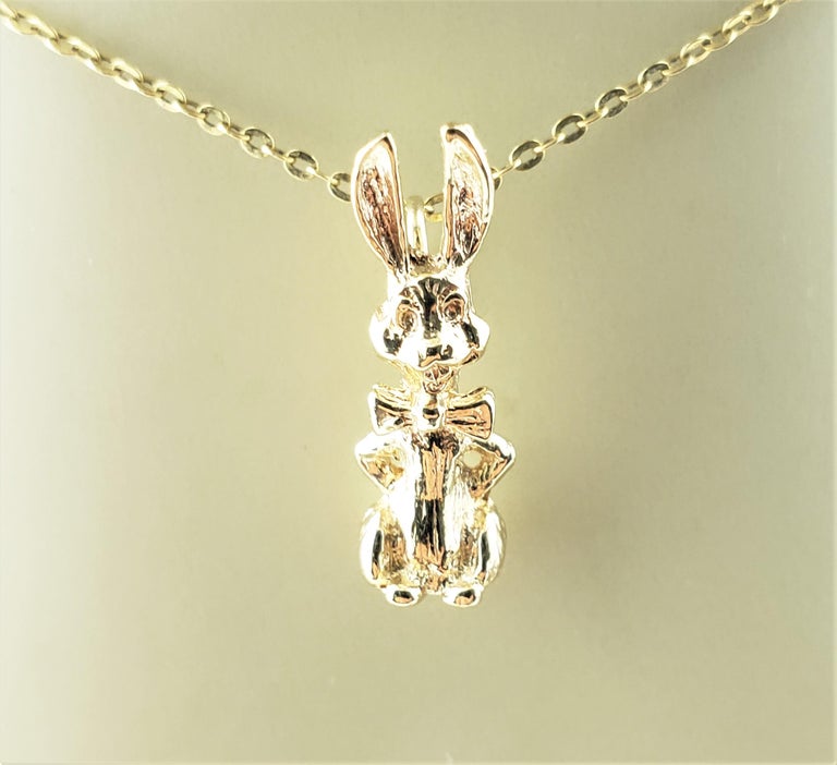 10 Karat Yellow Gold Rabbit Charm For Sale at 1stDibs