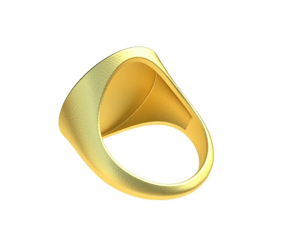 For Sale:  10 Karat Yellow Gold Rampant Lion Signet Ring 6