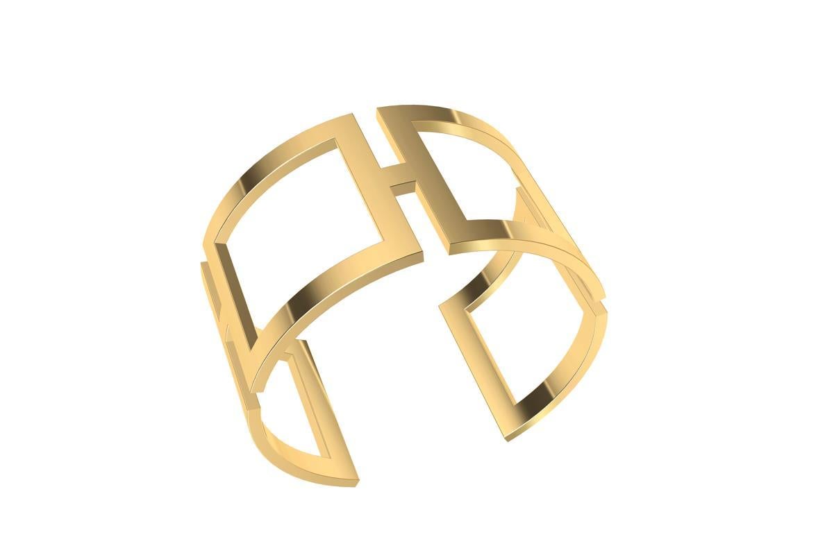 10 Karat Yellow Gold Rectangle Cuff Bracelet In New Condition For Sale In New York, NY