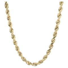 Chaîne en forme de corde en or jaune 10 carats