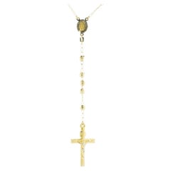 Rosary-Halskette aus 10 Karat Gelbgold