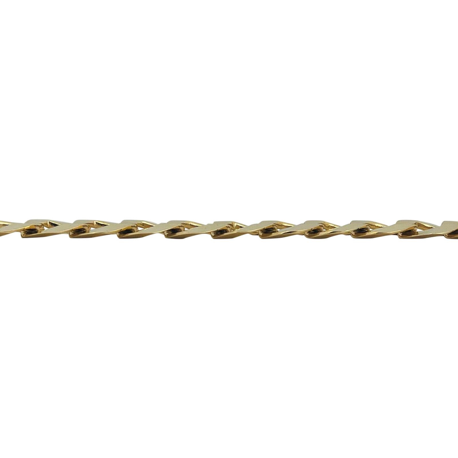 10 Karat Yellow Gold Semi Solid Curb Link Chain Bracelet In Good Condition In Guilford, CT