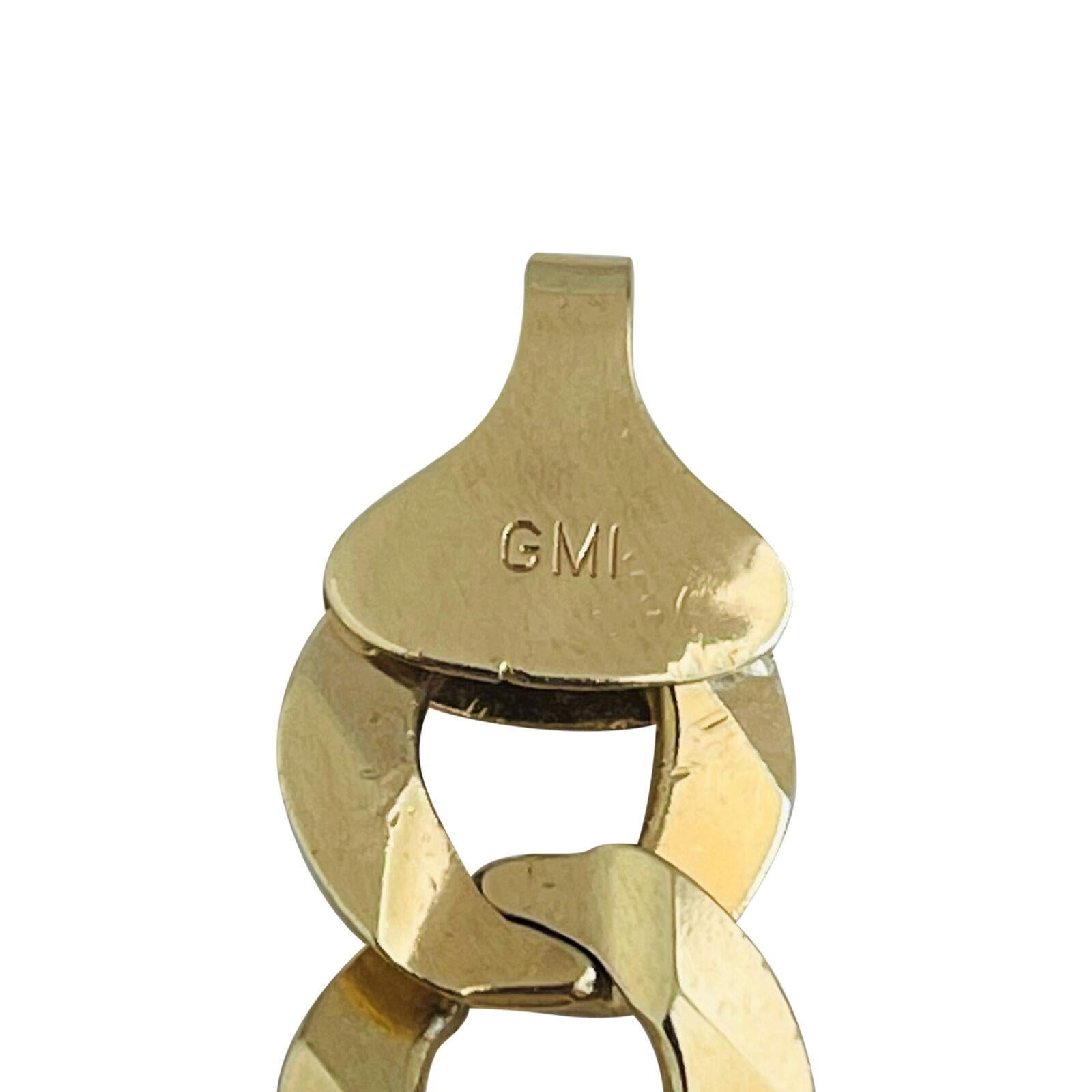 10 Karat Yellow Gold Semi Solid Curb Link Chain Bracelet 1