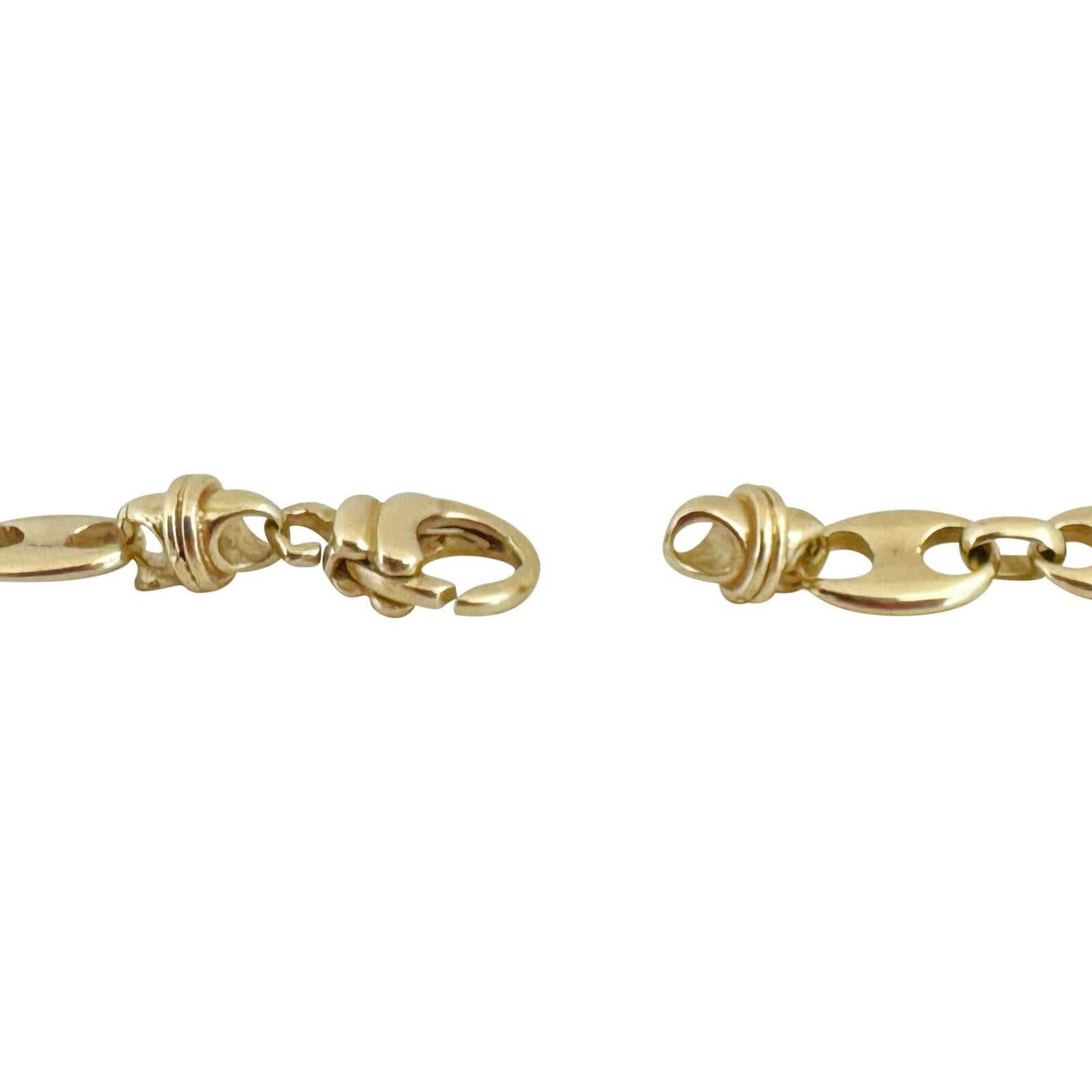 10 Karat Gelbgold Massiv-Flat Curb Gliederkette Halskette Türkei für Damen oder Herren