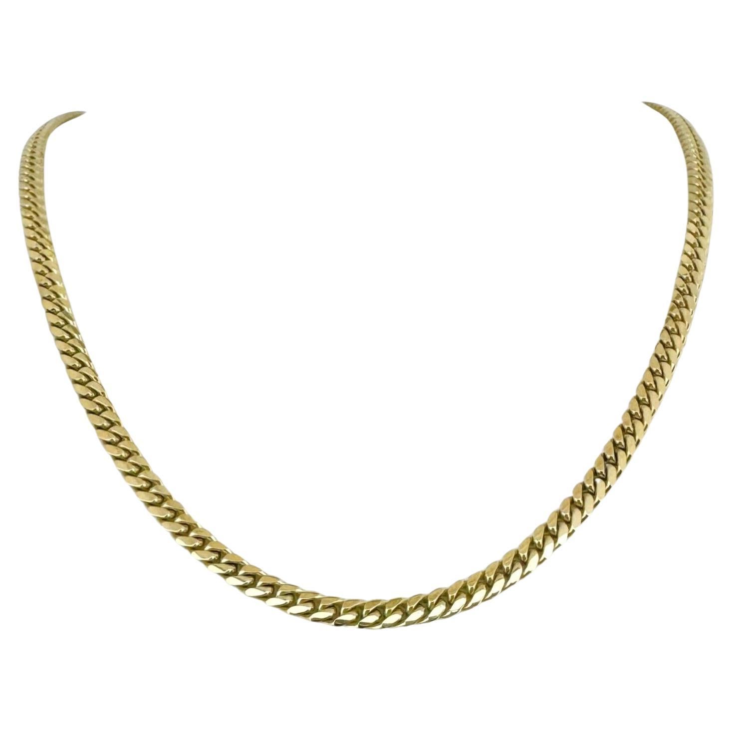 10 Karat Yellow Gold Solid Heavy 5mm Men's Cuban Link Chain Necklace 