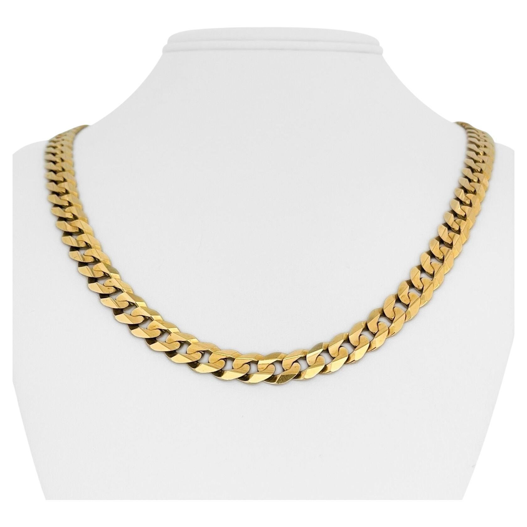 10 Karat Yellow Gold Solid Heavy Ladies Curb Cuban Link Chain Necklace