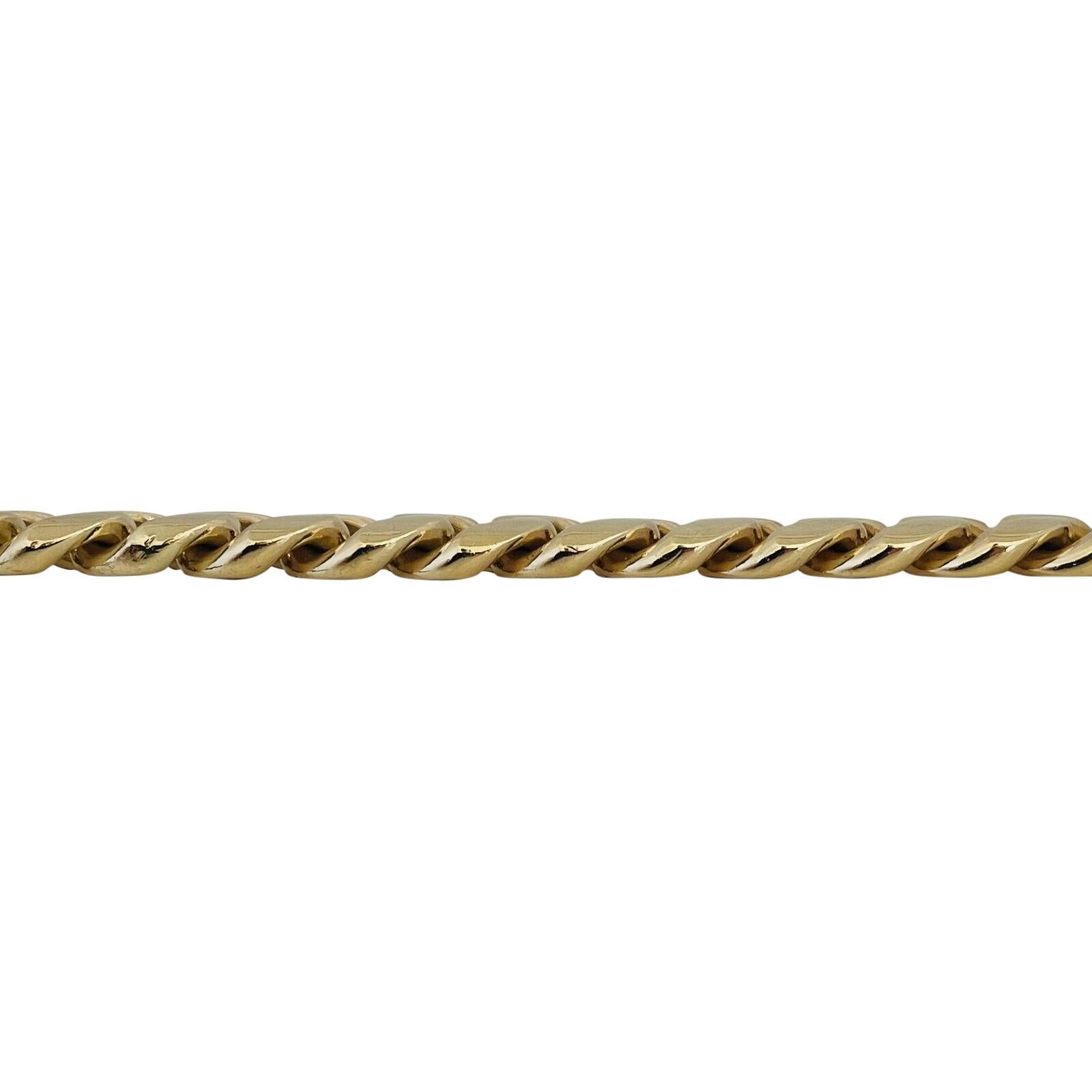 10 Karat Yellow Gold Solid Heavy Men's Cuban Curb Link Bracelet In Good Condition In Guilford, CT
