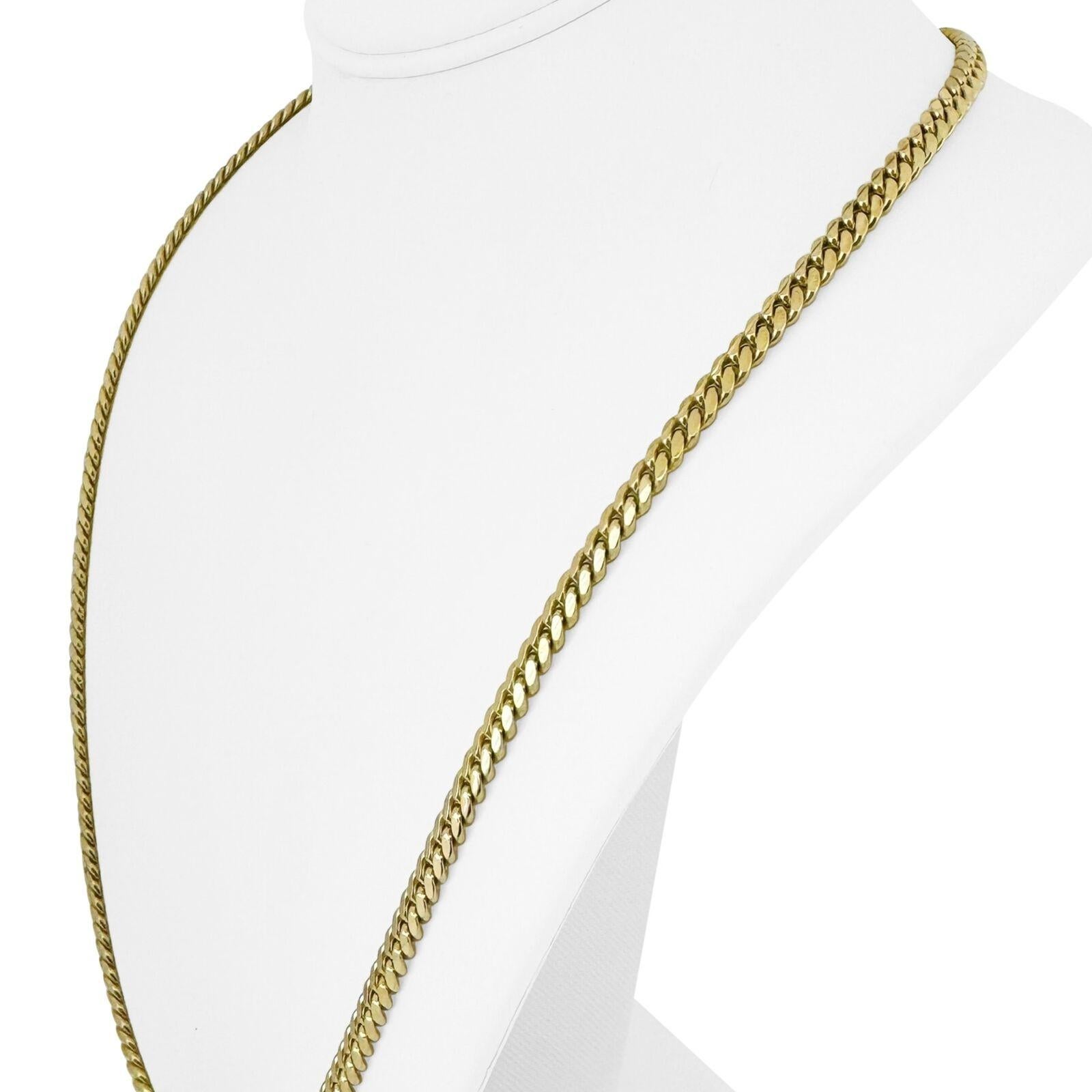 10k Yellow Gold 51.4g Solid Heavy 5mm Men's Cuban Link Chain Necklace 28