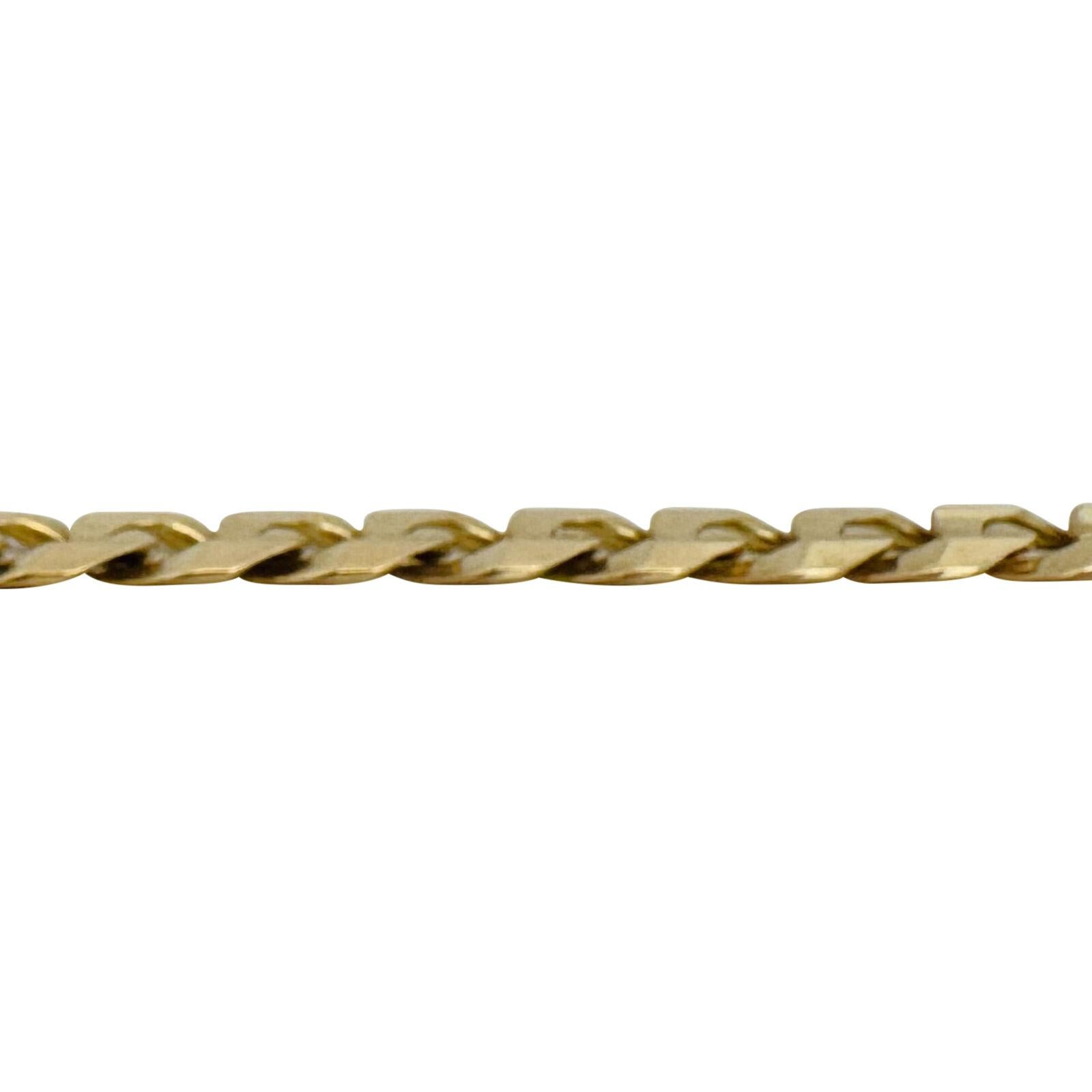 10 Karat Yellow Gold Solid Heavy Men's Curb Link Chain Necklace Italy  1