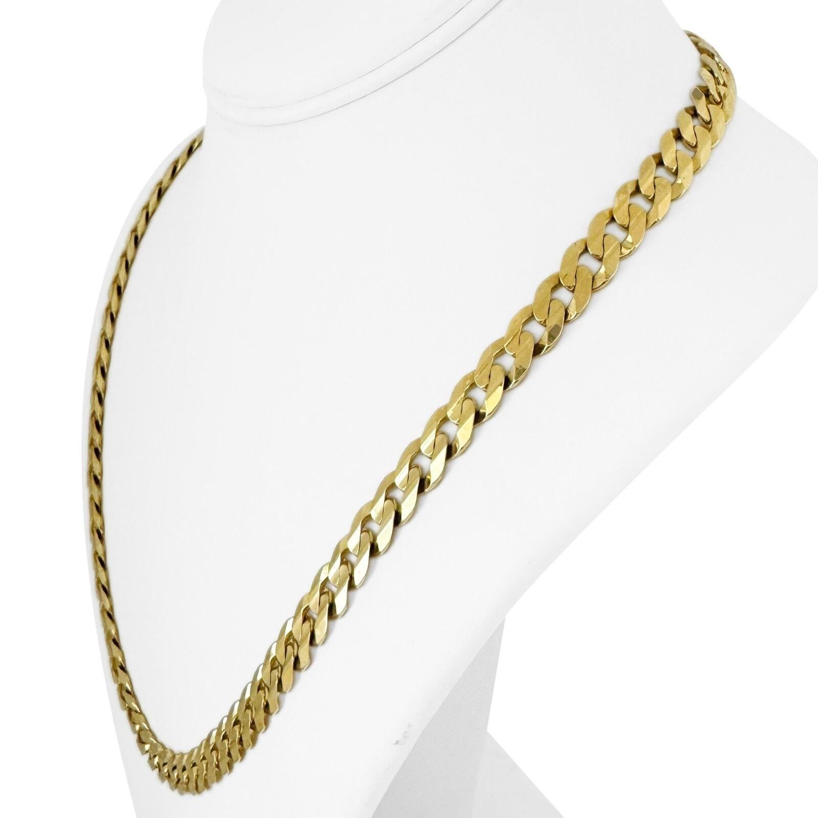 10k Yellow Gold 47g Solid Men's 8mm Curb Link Chain Necklace Turkey 22