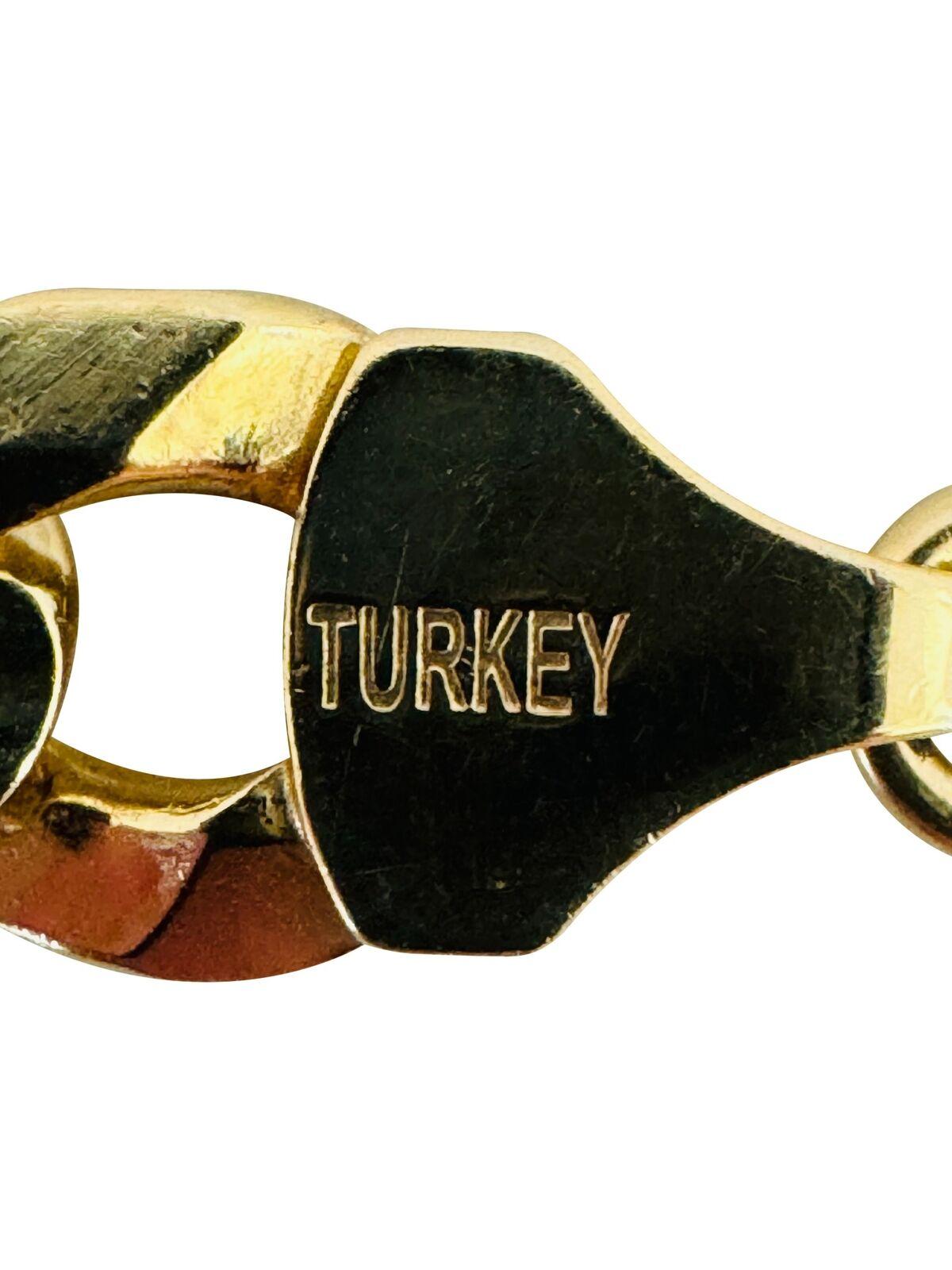 10 Karat Yellow Gold Solid Men's Curb Link Chain Necklace Turkey  5