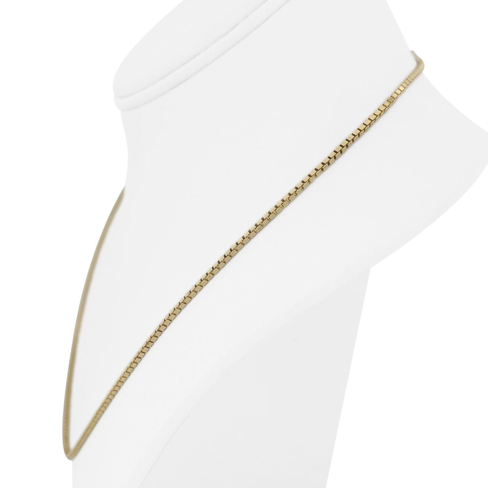 10k Yellow Gold 8.3g Solid Thin 1mm Box Link Chain Necklace 20