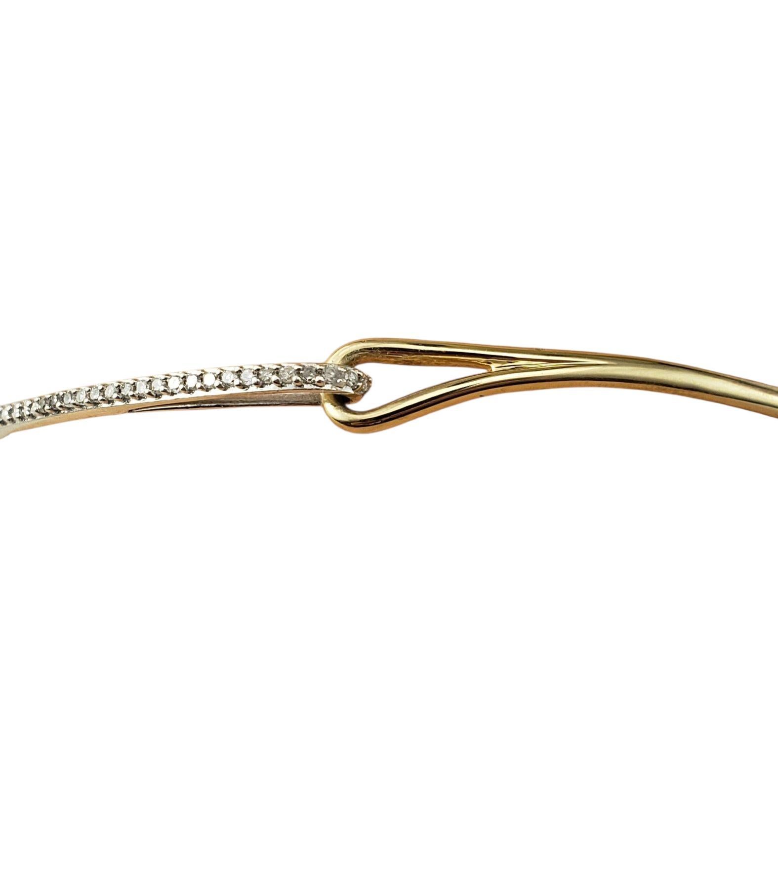 De las mujeres 10 Karat Yellow Gold/Sterling Silver and Diamond Bolo Bracelet #21894 en venta