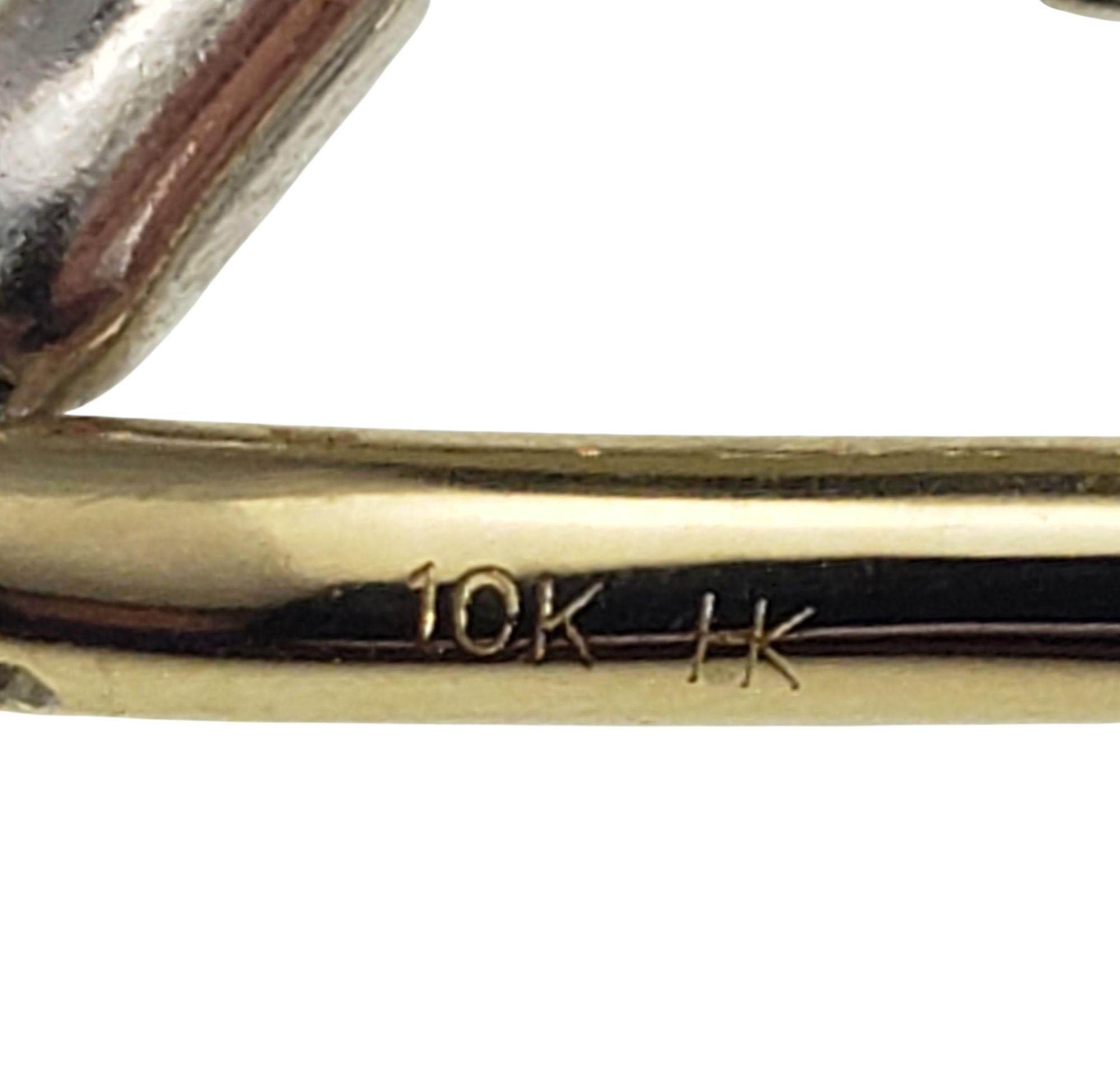 10 Karat Yellow Gold/Sterling Silver and Diamond Bolo Bracelet #21894 en venta 2