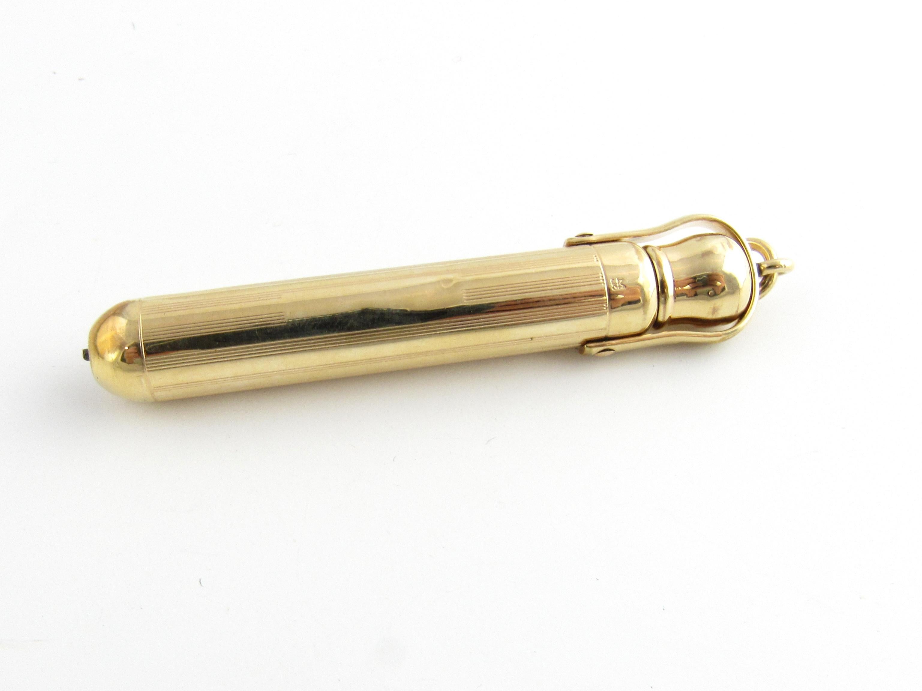10 Karat Yellow Gold Telescopic Pencil In Good Condition For Sale In Washington Depot, CT